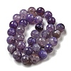 Faceted Natural Dragon Veins Agate Beads Strands G-F447-12mm-L04-3