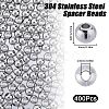 SUNNYCLUE 304 Stainless Steel Spacer Beads STAS-SC0006-87B-2