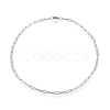 304 Stainless Steel Paperclip Chain Necklace NJEW-M183-04P-2