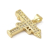 Rack Plating Brass Micro Pave Cubic Zirconia Pendants KK-C052-08A-G-2