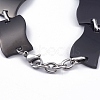 304 Stainless Steel Link Chain Bracelets BJEW-G582-62BP-2