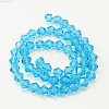 Half-Handmade Transparent Glass Beads Strands GB6mmC19-2