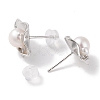 Anti-Tarnish Sterling Silver Stud Earrings EJEW-C087-08A-P-2