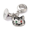 Rack Plating Alloy Enamel European Dangle Charms PALLOY-S189-10P-2