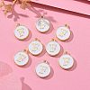 Golden Plated Alloy Charms X-ENAM-S118-01F-5