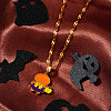 Halloween Stainless Steel Enamel Pendant Necklaces HG2651-4