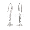 Anti-Tarnish Rhodium Plated 925 Sterling Silver Earring Hooks STER-D035-35P-2