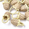 Handmade Reed Cane/Rattan Woven Pendants WOVE-T006-091A-1