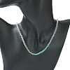 Bling Glass Round Beaded Necklace for Women NJEW-PH01490-03-3