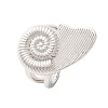 Spiral Shell Brass Open Cuff Rings RJEW-U009-10P-1