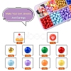 600Pcs 10 Colors Round Imitation Gemstone Acrylic Beads OACR-YW0001-93-2