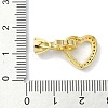 Rack Plating Brass Pave Clear Cubic Zirconia Fold Over Clasps KK-M282-46G-3