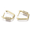 Brass Micro Pave Cubic Zirconia Huggie Hoop Earring EJEW-T046-010B-NF-3