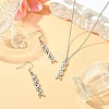 DNA Double Helix Alloy Pendant Necklaces & Danhle Earrings Jewelry Sets SJEW-JS01279-2