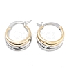 Rack Plating Brass Hoop Earrings EJEW-C101-07GP-1