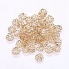 Long-Lasting Plated Brass Fancy Bead Caps KK-F711-01G-1