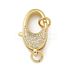 Brass Micro Pave Cubic Zirconia Lobster Claw Clasps KK-M300-04G-02-1