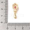 Golden Brass Micro Pave Clear Cubic Zirconia Ice Pick Pinch Bails KK-B100-049G-03-3