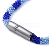 Glass Crochet Beaded Necklace NJEW-Z029-04H-2