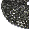 Natural Silver Obsidian Beads Strands G-K389-A41-01-3