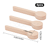 Gorgecraft 4Pcs Beechwood Spoon Mold DIY-GF0005-09-2