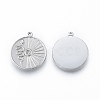 Tarnish Resistant 304 Stainless Steel Pendant Rhinestone Settings STAS-N097-252P-1