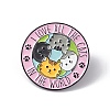 Word I Love All The Cats In The World Enamel Pin JEWB-A005-03-05-1