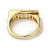 Rack Plating Real 18K Gold Plated Brass Micro Pave Clear Cubic Zirconia Finger Rings RJEW-M162-05G-02-3