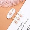 Chinese lute Shape Brass Micro Pave Clear Cubic Zirconia Nail Gems Set MRMJ-T015-41-M-4
