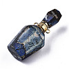 Assembled Synthetic Pyrite and Imperial Jasper Openable Perfume Bottle Pendants G-R481-15B-3