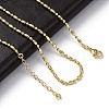 Rack Plating Brass Oval Link Chain Necklace NJEW-A035-06G-02-1