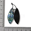 2Pcs Natural Abalone Shell/Paua Shell Pendants SHEL-A005-01C-3