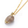 Electroplate Spiral Shell Pendants Necklaces and Dangle Earrings Jewelry Sets SJEW-JS01016-5