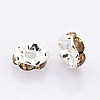 Brass Rhinestone Spacer Beads RB-A014-L6mm-14S-NF-2