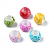 Opaque Spray Painted Acrylic Large Beads MACR-S272-65-2