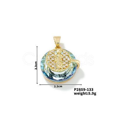 Vintage Sparkling Rhinestone Saint Pendant Necklaces XL9894-9-1