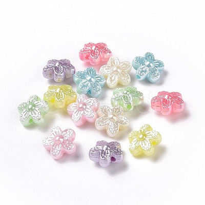 Imitation Pearl Acrylic Beads X-OACR-E013-28-1