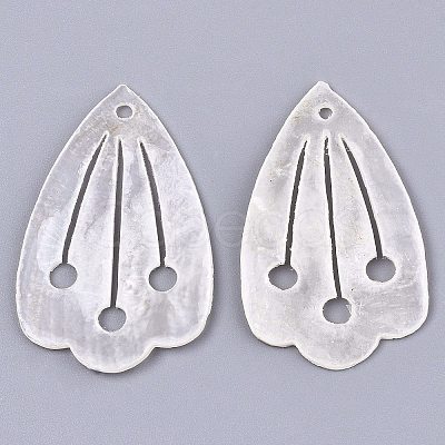 Natural Capiz Shell Pendants SHEL-N026-106-1