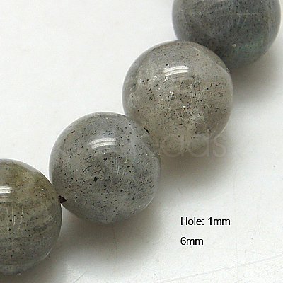 Natural Labradorite Beads Strands G-G212-6mm-23-1