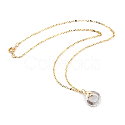 Glass Pendant Necklaces NJEW-JN03039-01-1