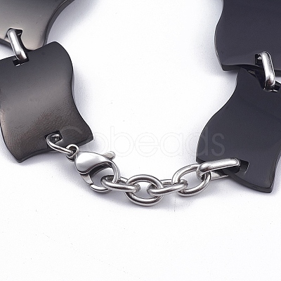 304 Stainless Steel Link Chain Bracelets BJEW-G582-62BP-1