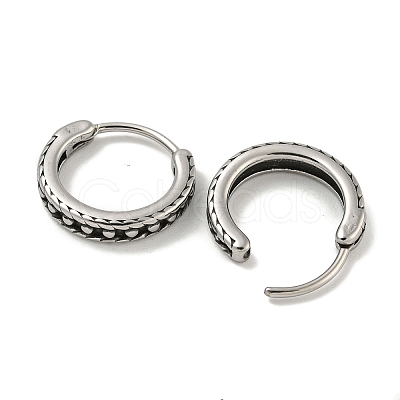 316 Surgical Stainless Steel Hoop Earrings EJEW-D096-23K-AS-1