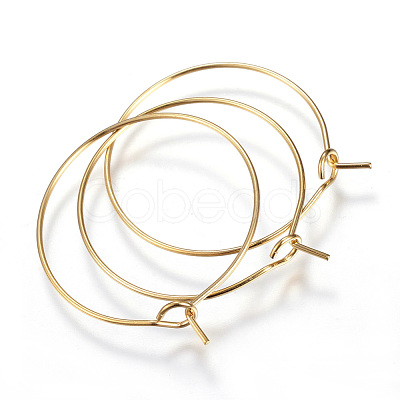 Ion Plating(IP) 316L Surgical Stainless Steel Hoop Earring Findings STAS-G130-03G-1