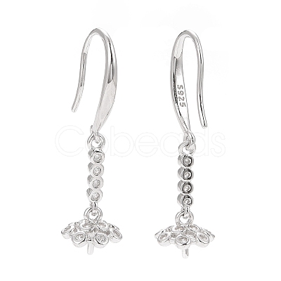 Anti-Tarnish Rhodium Plated 925 Sterling Silver Earring Hooks STER-D035-35P-1