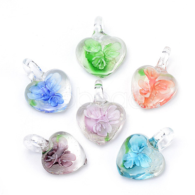 Handmade Lampwork Pendants LAMP-R138-06B-B-1