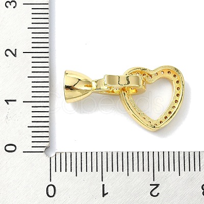 Rack Plating Brass Pave Clear Cubic Zirconia Fold Over Clasps KK-M282-46G-1