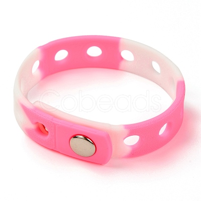 Unisex Silicone Cord Bracelets BJEW-M204-01B-1