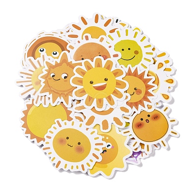 Sun PVC Adhesive Waterproof Stickers Set DIY-F150-06-1