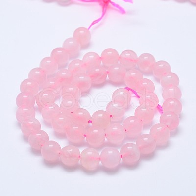 Natural Madagascar Rose Quartz Beads Strads G-D654-6mm-1