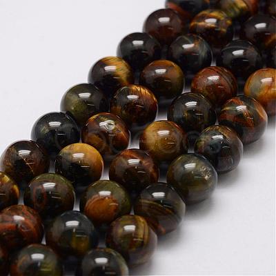 Natural Tiger Eye Bead Strands G-P230-07-6mm-1